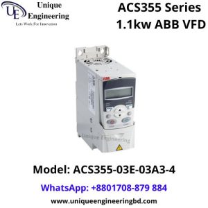 ABB ACS355 Series 1.1kw VFD ACS355-03E-03A3-4