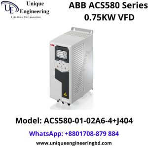 ABB ACS580 Series 0.75KW VFD ACS580-01-02A6-4