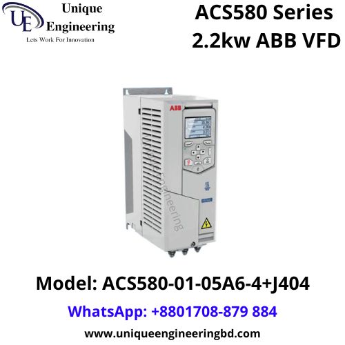 ACS580 Series 2.2kw ABB vfd ACS580-01-05A6-4