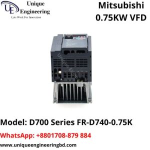 Mitsubishi 0.75KW D700 Series Inverter FR-D740-0.75K