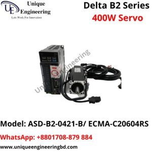 Delta B2 Series 400W Servo Drive with Motor ASD-B2-0421-B-ECMA C20604RS