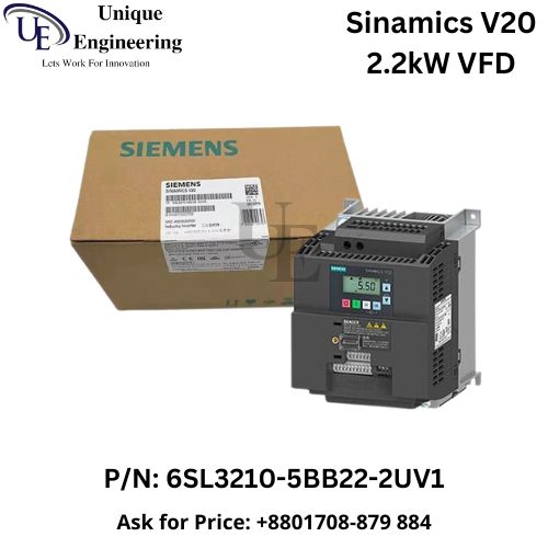 Siemens Sinamics V20 Series 2.2kW VFD 6SL3210-5BB22-2UV1 Seller in bd